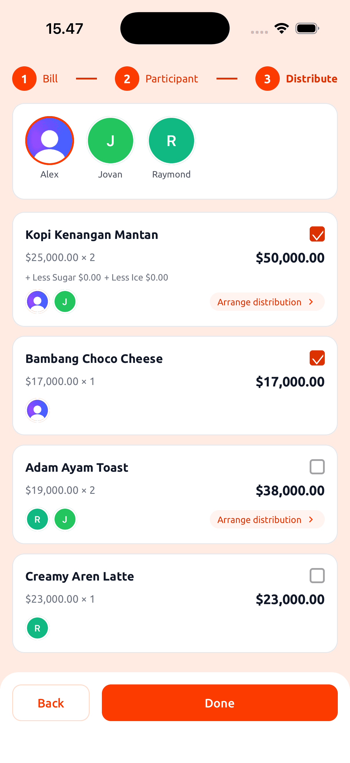 Smart Splitting screen