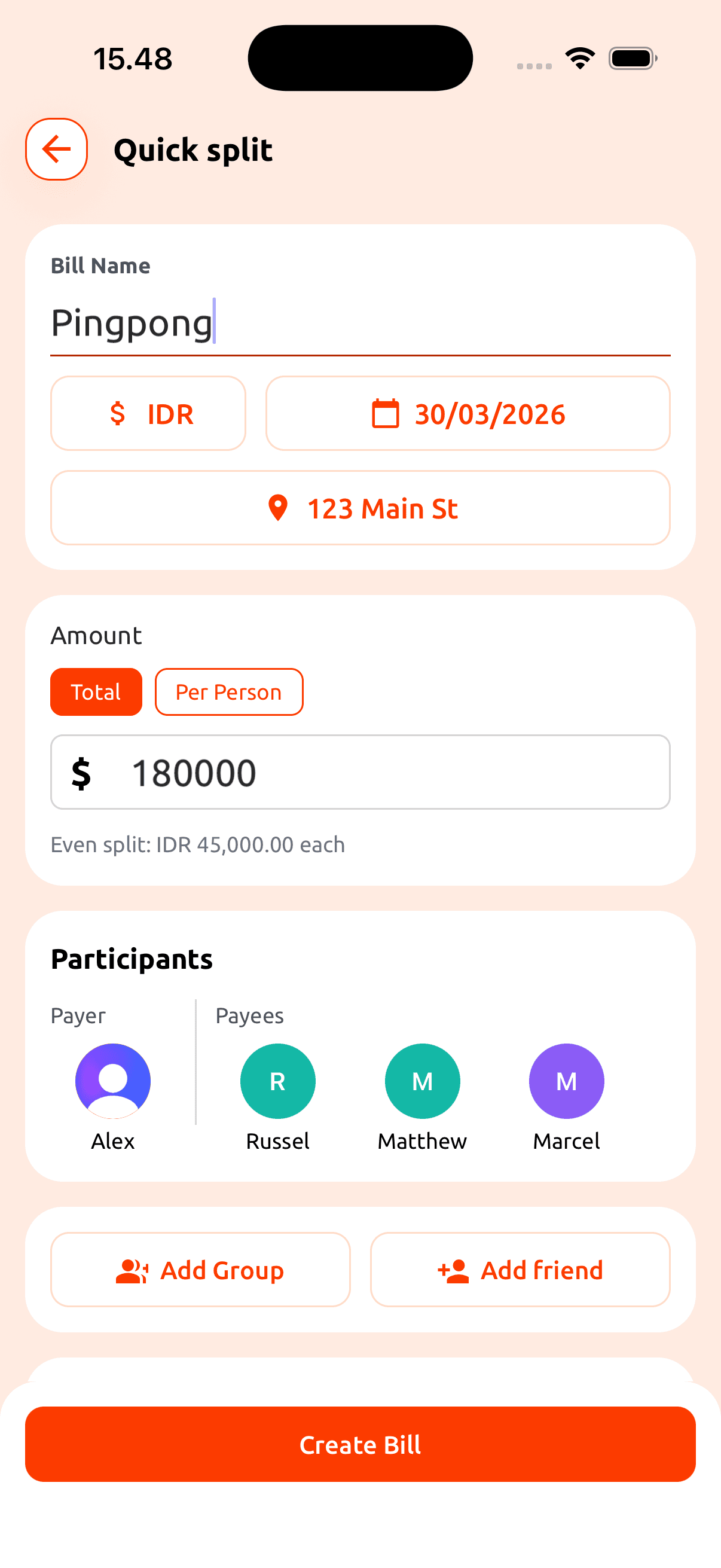 Multi-Currency screen
